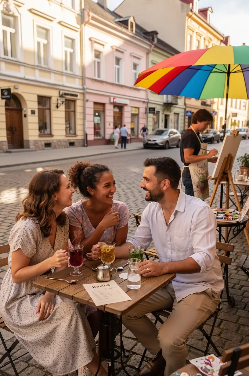 Žolelių arbatos puodelis ant darbo stalo šalia užrašų ir sveikos gyvensenos knygos.